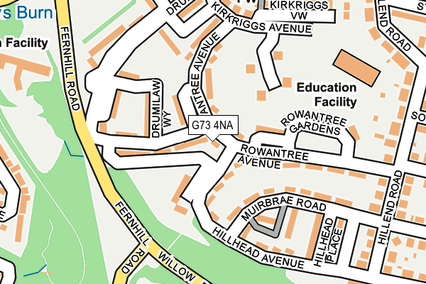 G73 4NA map - OS OpenMap – Local (Ordnance Survey) G73 4NA map - OS OpenMap – Local (Ordnance Survey)