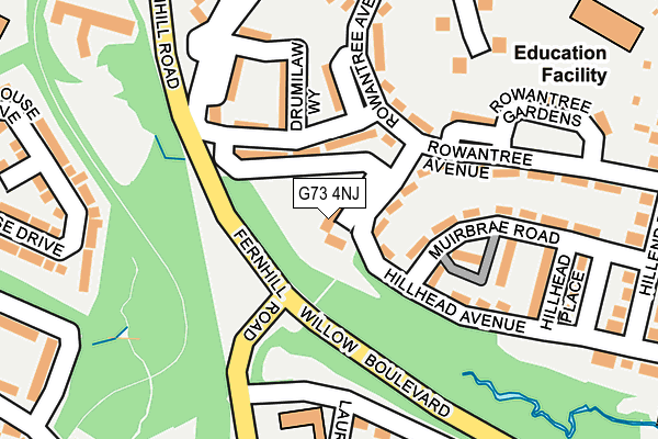 G73 4NJ map - OS OpenMap – Local (Ordnance Survey) G73 4NJ map - OS OpenMap – Local (Ordnance Survey)
