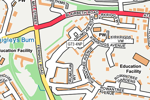 G73 4NP map - OS OpenMap – Local (Ordnance Survey) G73 4NP map - OS OpenMap – Local (Ordnance Survey)
