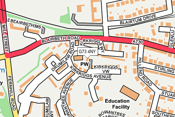 G73 4NY map - OS OpenMap – Local (Ordnance Survey) G73 4NY map - OS OpenMap – Local (Ordnance Survey)
