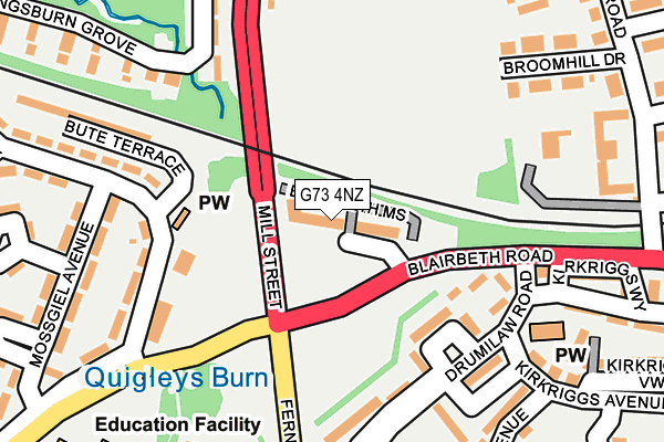 G73 4NZ map - OS OpenMap – Local (Ordnance Survey) G73 4NZ map - OS OpenMap – Local (Ordnance Survey)