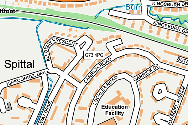 G73 4PG map - OS OpenMap – Local (Ordnance Survey) G73 4PG map - OS OpenMap – Local (Ordnance Survey)
