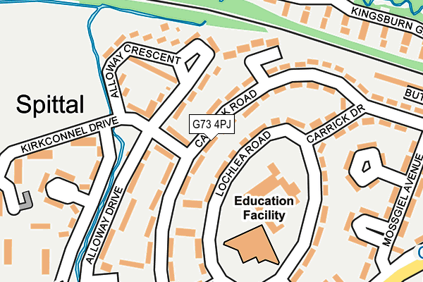 G73 4PJ map - OS OpenMap – Local (Ordnance Survey) G73 4PJ map - OS OpenMap – Local (Ordnance Survey)