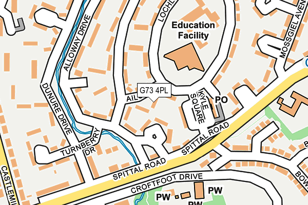 G73 4PL map - OS OpenMap – Local (Ordnance Survey) G73 4PL map - OS OpenMap – Local (Ordnance Survey)