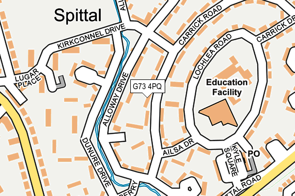 G73 4PQ map - OS OpenMap – Local (Ordnance Survey) G73 4PQ map - OS OpenMap – Local (Ordnance Survey)