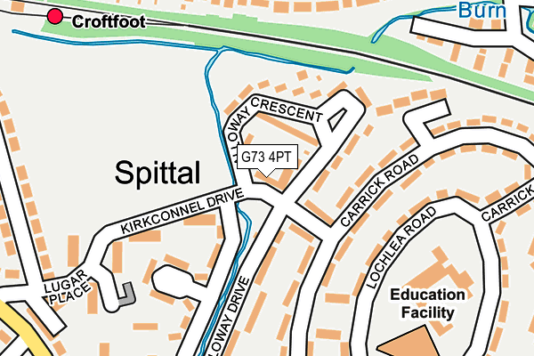 G73 4PT map - OS OpenMap – Local (Ordnance Survey) G73 4PT map - OS OpenMap – Local (Ordnance Survey)