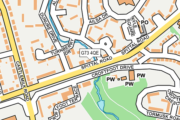 G73 4QE map - OS OpenMap – Local (Ordnance Survey) G73 4QE map - OS OpenMap – Local (Ordnance Survey)