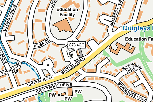 G73 4QG map - OS OpenMap – Local (Ordnance Survey) G73 4QG map - OS OpenMap – Local (Ordnance Survey)