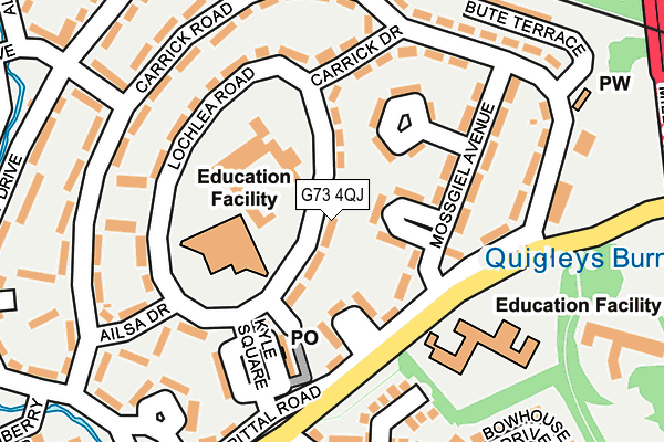G73 4QJ map - OS OpenMap – Local (Ordnance Survey) G73 4QJ map - OS OpenMap – Local (Ordnance Survey)