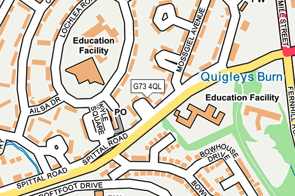 G73 4QL map - OS OpenMap – Local (Ordnance Survey) G73 4QL map - OS OpenMap – Local (Ordnance Survey)
