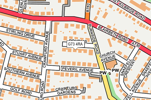 G73 4RA map - OS OpenMap – Local (Ordnance Survey) G73 4RA map - OS OpenMap – Local (Ordnance Survey)