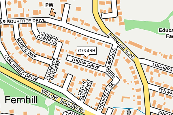 G73 4RH map - OS OpenMap – Local (Ordnance Survey) G73 4RH map - OS OpenMap – Local (Ordnance Survey)