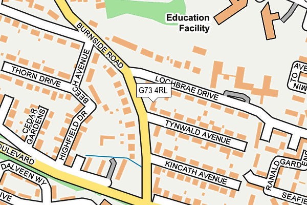 G73 4RL map - OS OpenMap – Local (Ordnance Survey)