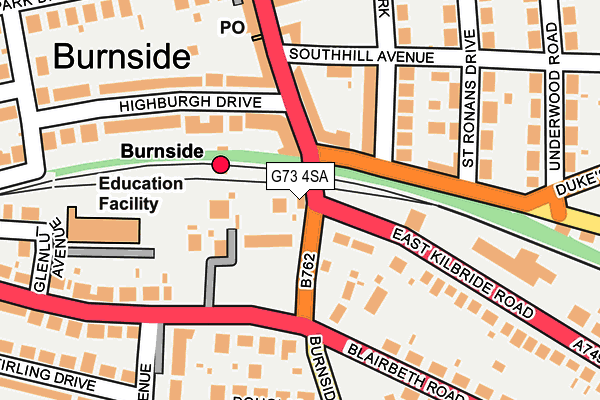 G73 4SA map - OS OpenMap – Local (Ordnance Survey) G73 4SA map - OS OpenMap – Local (Ordnance Survey)