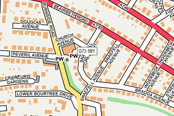 G73 5BY map - OS OpenMap – Local (Ordnance Survey) G73 5BY map - OS OpenMap – Local (Ordnance Survey)