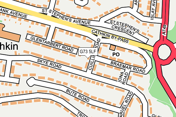 G73 5LF map - OS OpenMap – Local (Ordnance Survey) G73 5LF map - OS OpenMap – Local (Ordnance Survey)