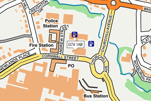 G74 1AB map - OS OpenMap – Local (Ordnance Survey) G74 1AB map - OS OpenMap – Local (Ordnance Survey)