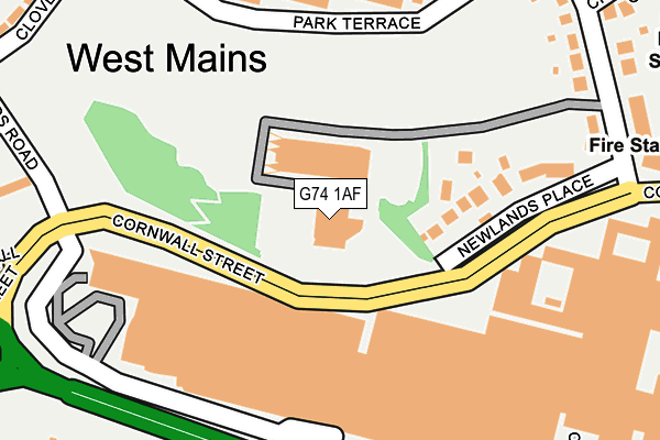 G74 1AF map - OS OpenMap – Local (Ordnance Survey) G74 1AF map - OS OpenMap – Local (Ordnance Survey)