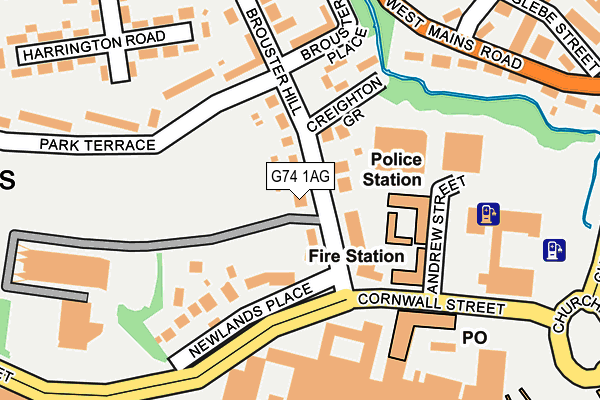 G74 1AG map - OS OpenMap – Local (Ordnance Survey) G74 1AG map - OS OpenMap – Local (Ordnance Survey)