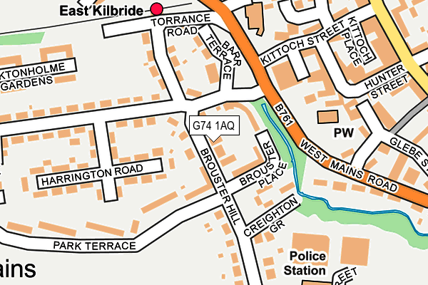 G74 1AQ map - OS OpenMap – Local (Ordnance Survey) G74 1AQ map - OS OpenMap – Local (Ordnance Survey)