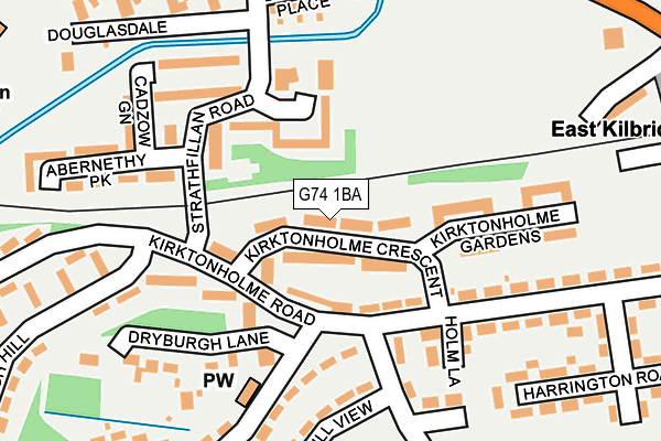 G74 1BA map - OS OpenMap – Local (Ordnance Survey) G74 1BA map - OS OpenMap – Local (Ordnance Survey)