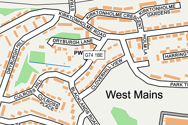 G74 1BE map - OS OpenMap – Local (Ordnance Survey) G74 1BE map - OS OpenMap – Local (Ordnance Survey)