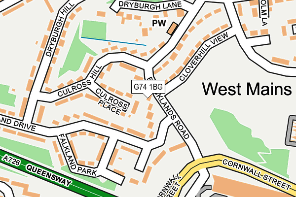 G74 1BG map - OS OpenMap – Local (Ordnance Survey) G74 1BG map - OS OpenMap – Local (Ordnance Survey)