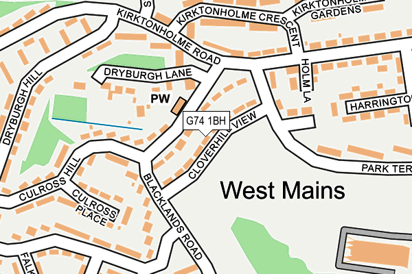 G74 1BH map - OS OpenMap – Local (Ordnance Survey) G74 1BH map - OS OpenMap – Local (Ordnance Survey)