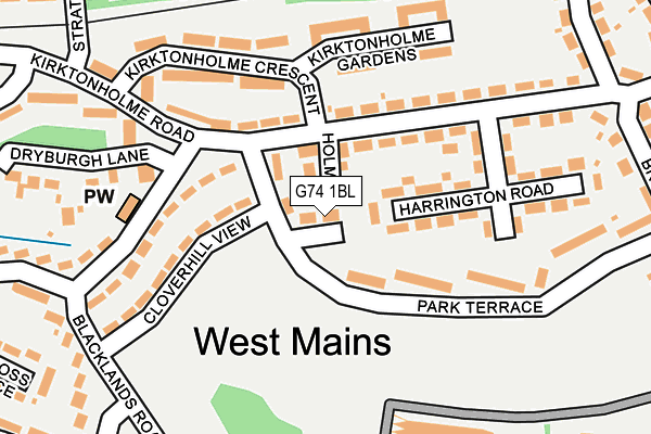 G74 1BL map - OS OpenMap – Local (Ordnance Survey) G74 1BL map - OS OpenMap – Local (Ordnance Survey)