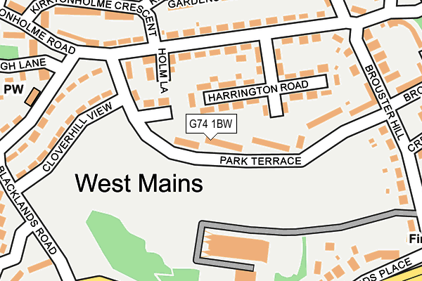 G74 1BW map - OS OpenMap – Local (Ordnance Survey) G74 1BW map - OS OpenMap – Local (Ordnance Survey)