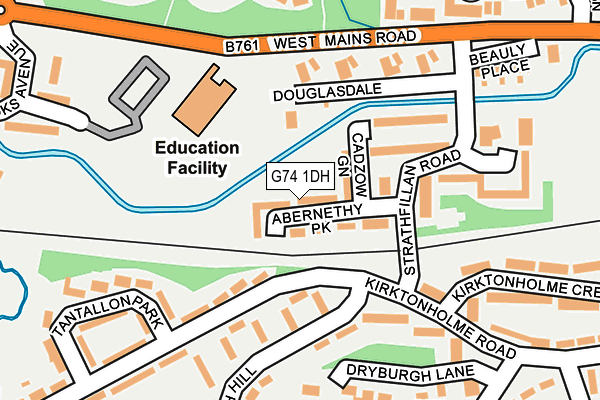 G74 1DH map - OS OpenMap – Local (Ordnance Survey)