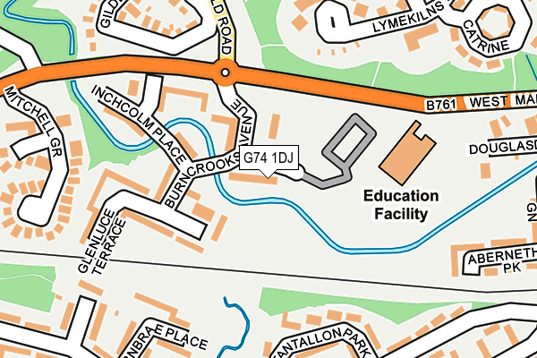 G74 1DJ map - OS OpenMap – Local (Ordnance Survey) G74 1DJ map - OS OpenMap – Local (Ordnance Survey)