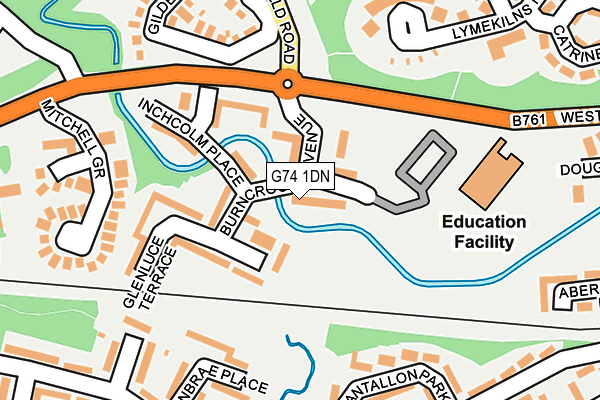G74 1DN map - OS OpenMap – Local (Ordnance Survey) G74 1DN map - OS OpenMap – Local (Ordnance Survey)