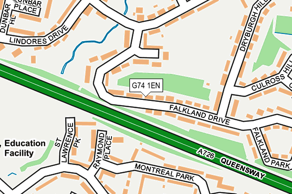 G74 1EN map - OS OpenMap – Local (Ordnance Survey) G74 1EN map - OS OpenMap – Local (Ordnance Survey)