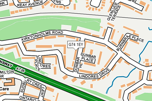 G74 1EY map - OS OpenMap – Local (Ordnance Survey) G74 1EY map - OS OpenMap – Local (Ordnance Survey)