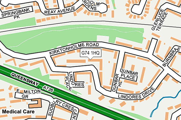G74 1HQ map - OS OpenMap – Local (Ordnance Survey) G74 1HQ map - OS OpenMap – Local (Ordnance Survey)