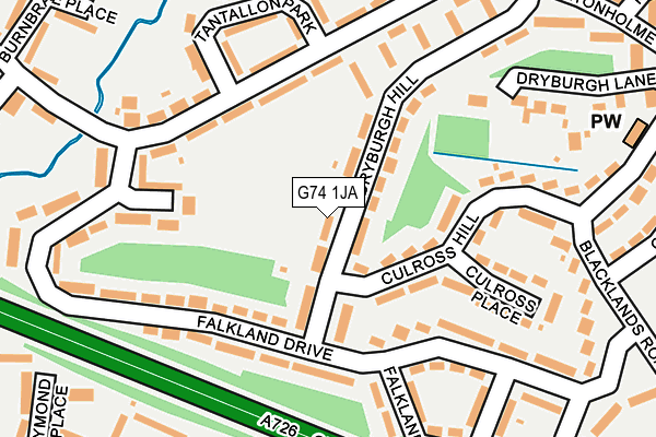 G74 1JA map - OS OpenMap – Local (Ordnance Survey) G74 1JA map - OS OpenMap – Local (Ordnance Survey)