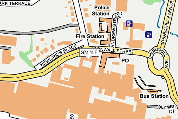 G74 1LF map - OS OpenMap – Local (Ordnance Survey) G74 1LF map - OS OpenMap – Local (Ordnance Survey)