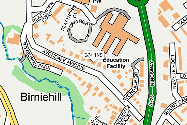 G74 1NS map - OS OpenMap – Local (Ordnance Survey) G74 1NS map - OS OpenMap – Local (Ordnance Survey)
