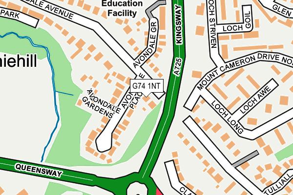 G74 1NT map - OS OpenMap – Local (Ordnance Survey) G74 1NT map - OS OpenMap – Local (Ordnance Survey)