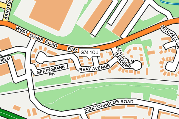 G74 1QU map - OS OpenMap – Local (Ordnance Survey) G74 1QU map - OS OpenMap – Local (Ordnance Survey)