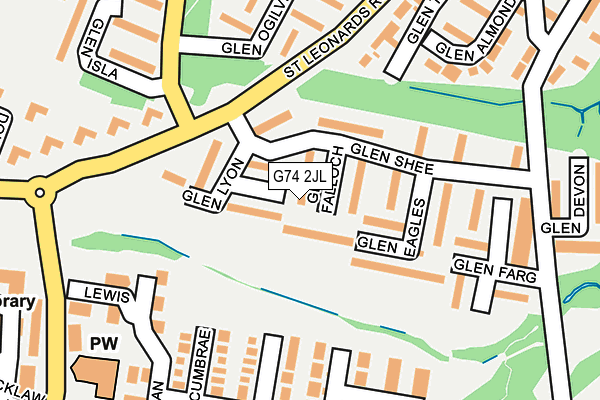 G74 2JL map - OS OpenMap – Local (Ordnance Survey) G74 2JL map - OS OpenMap – Local (Ordnance Survey)