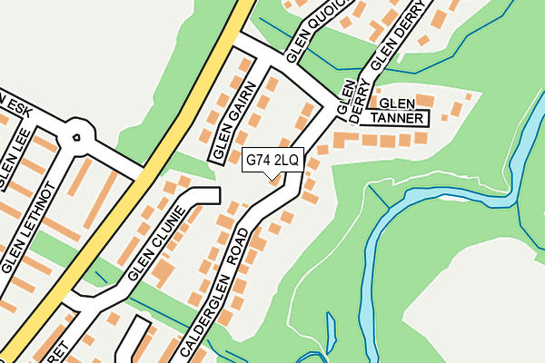 G74 2LQ map - OS OpenMap – Local (Ordnance Survey) G74 2LQ map - OS OpenMap – Local (Ordnance Survey)