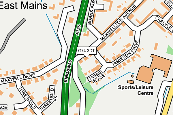 G74 3DT map - OS OpenMap – Local (Ordnance Survey) G74 3DT map - OS OpenMap – Local (Ordnance Survey)