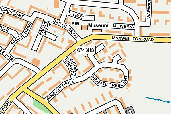 G74 3HG map - OS OpenMap – Local (Ordnance Survey) G74 3HG map - OS OpenMap – Local (Ordnance Survey)