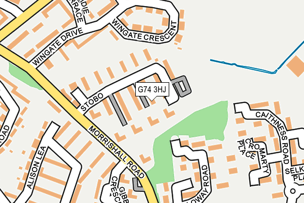 G74 3HJ map - OS OpenMap – Local (Ordnance Survey) G74 3HJ map - OS OpenMap – Local (Ordnance Survey)