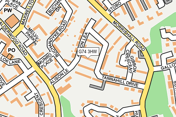 G74 3HW map - OS OpenMap – Local (Ordnance Survey) G74 3HW map - OS OpenMap – Local (Ordnance Survey)