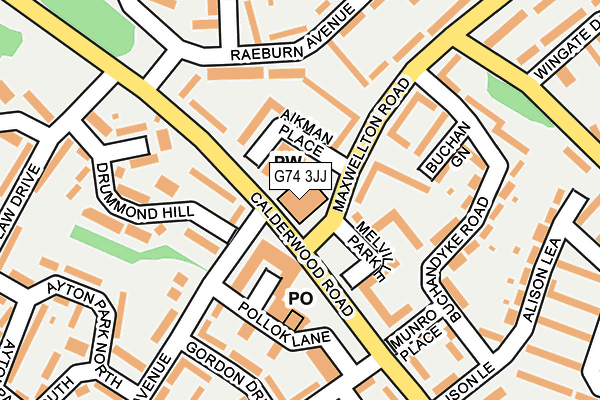 G74 3JJ map - OS OpenMap – Local (Ordnance Survey) G74 3JJ map - OS OpenMap – Local (Ordnance Survey)