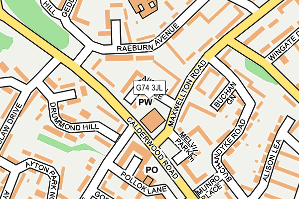G74 3JL map - OS OpenMap – Local (Ordnance Survey) G74 3JL map - OS OpenMap – Local (Ordnance Survey)