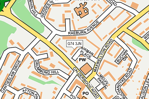 G74 3JN map - OS OpenMap – Local (Ordnance Survey) G74 3JN map - OS OpenMap – Local (Ordnance Survey)